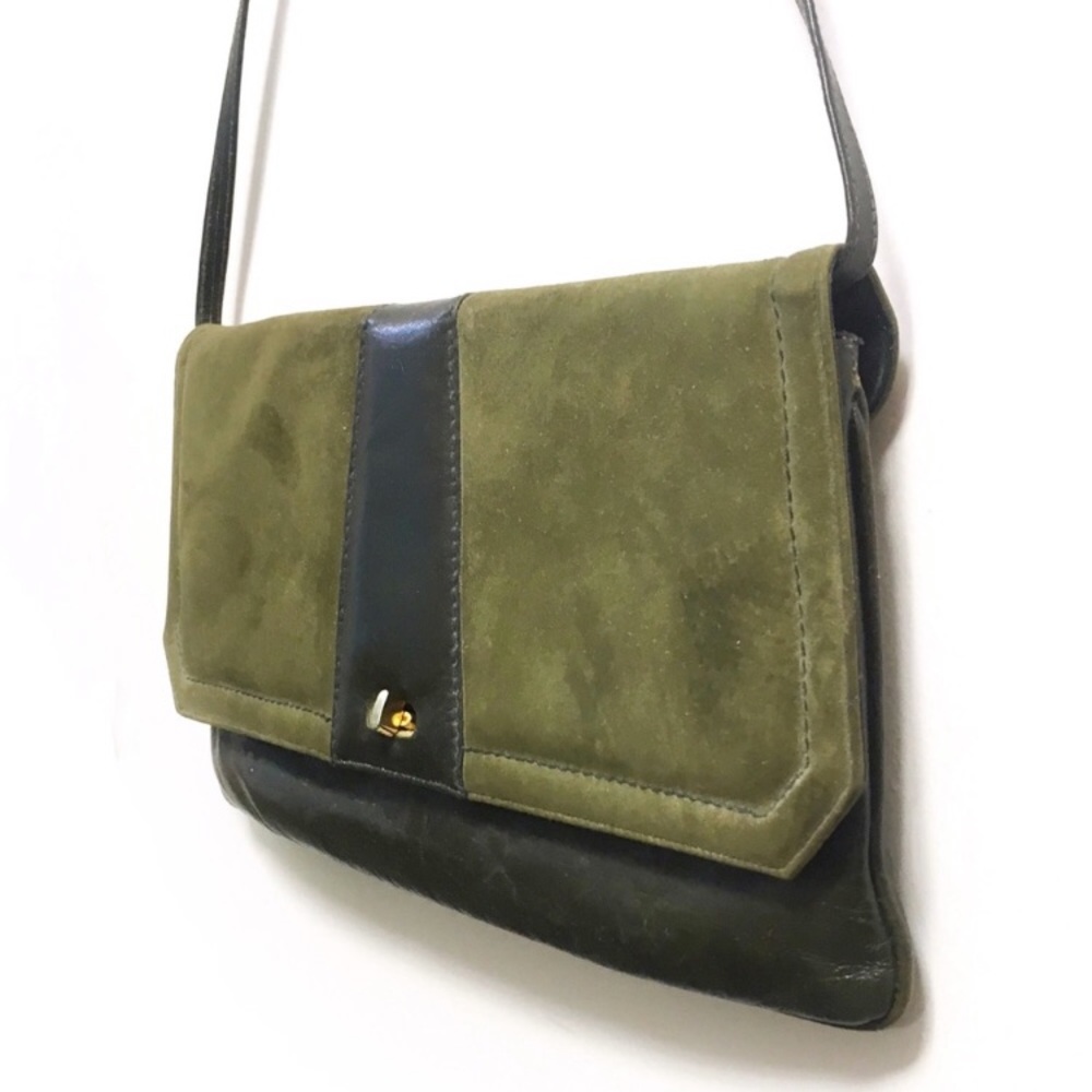Vintage Olive Green CORET Purse 1970s